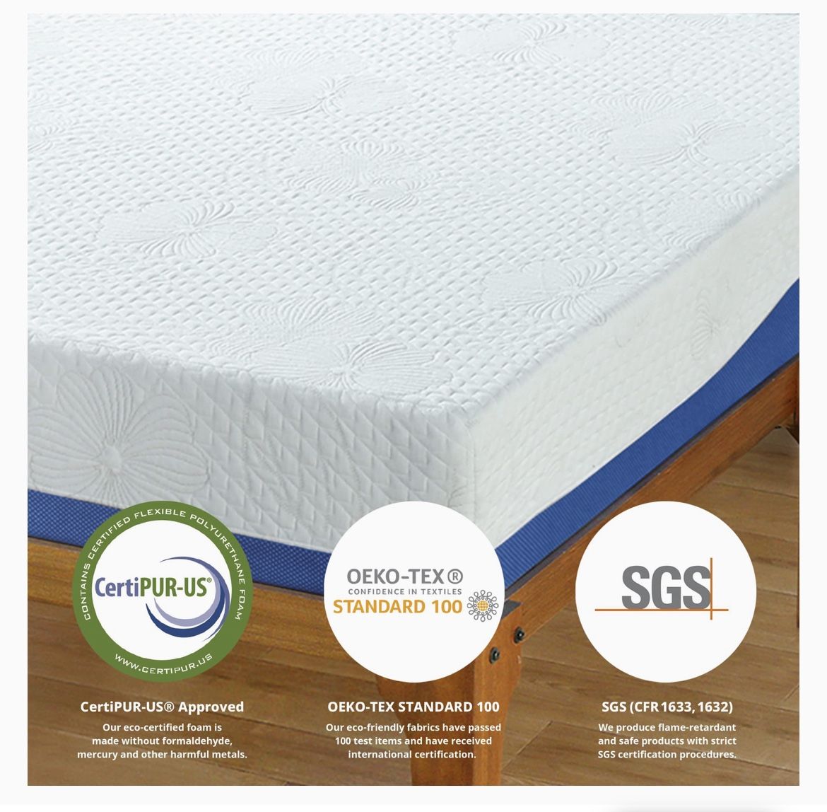 King size 10 Inch Memory Foam Mattress