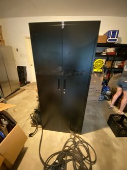 Black Metal storage cabinets