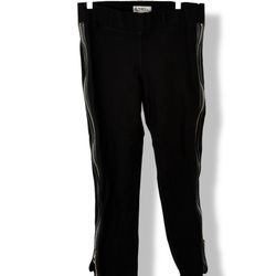 MAGS Turkey Modern Black Cotton Stretch Pants With Side Zippers, Size 48  Never worn, perfect unused condition, no defects.  Sleek black pants with fu