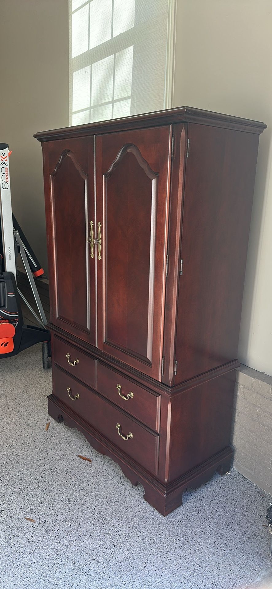 Thomasville Cherry Wood Finish Solid Wood Armor/TV Console