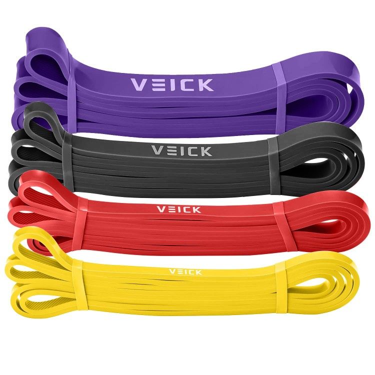 Heavy Full Body Elastic Workout Bands Equipment for Home Fitness Gym, 4pcs