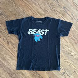 Youth Large Mr Beast (YouTuber) Black T-shirt