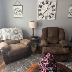 Recliner Couch And two Recliners 