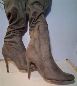 Slouchy high heel boots! Unworn!