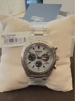 Seiko Prospex Speedtimer Solar Chronograph Mens Green Dial Watch SSC965 “MINT PANDA”