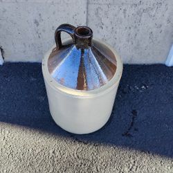 Vintage Antique Stoneware Crock Large 2 Gallon Whiskey Water Jug.