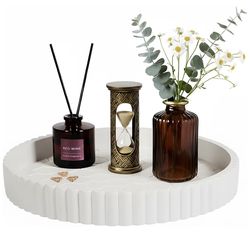 Round Decorative Tray for Coffee Table