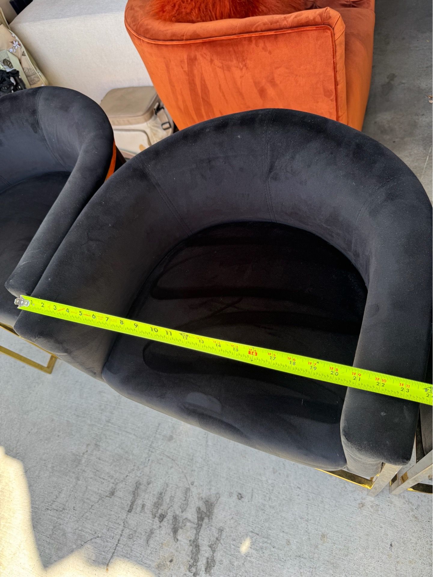 Black and gold bar stools