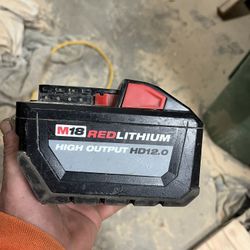 12.0 high output Milwaukee Battery + Drill
