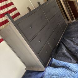 Modern Grey 9 Drawer Dresser