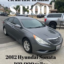 2012 Hyundai Sonata $4300