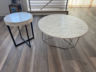 West Elm coffee table and side table set
