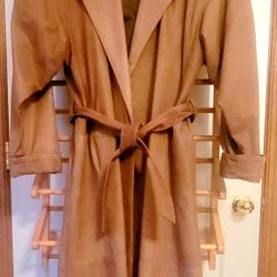 Medium Size, LEATHER COAT, VINTAGE, Midi, Trench, Georgetown Leather Design