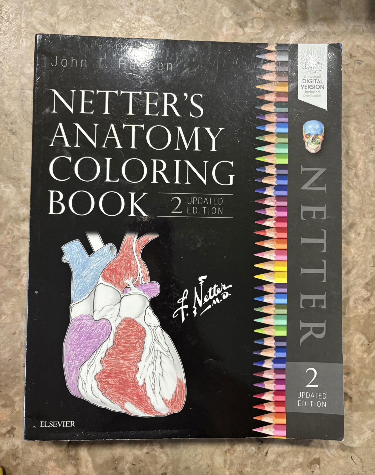 This is Netter’s Anatomy Coloring Book (2nd Updated Edition) by John T. Hansen