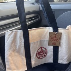 Large Navy Trader Joe’s Tote