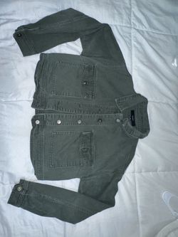 Olive Green Denim Jacket 