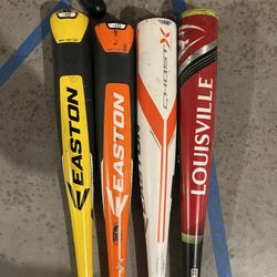 Baseball Bats 4, 1 USA, 2 USSSA, 1 Bbcor CASH ONLY