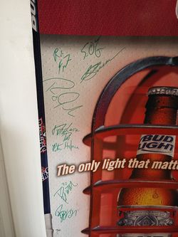 Florida panthers promotional poster sighned
