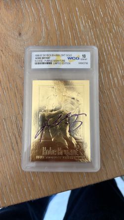 Kobe Bryant 1996-97 Skybox EX-2000 23KT Gold Rookie Card WCG 10