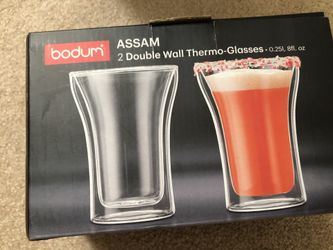Bodum 2 double wall thermo-glades 8 oz glasses