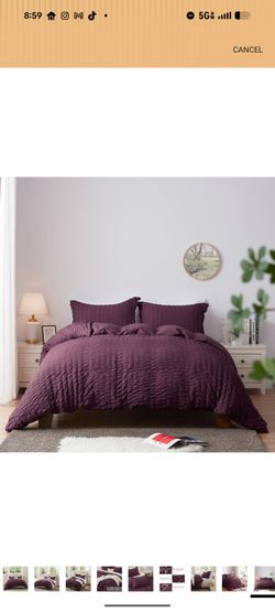 Stone Washed Microfiber Duvet Cover Set