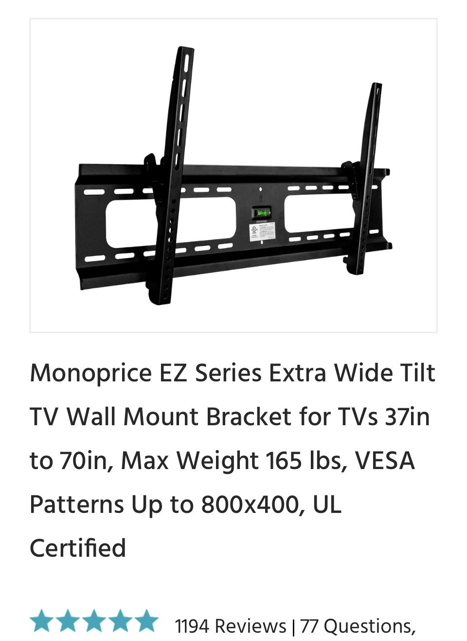 Tilting TV Wall Mount