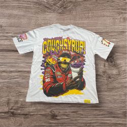 Awful Lot Of Cough Syrup NASCAR White Tee L