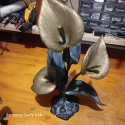 Solid  Brass Flowers And Stand7