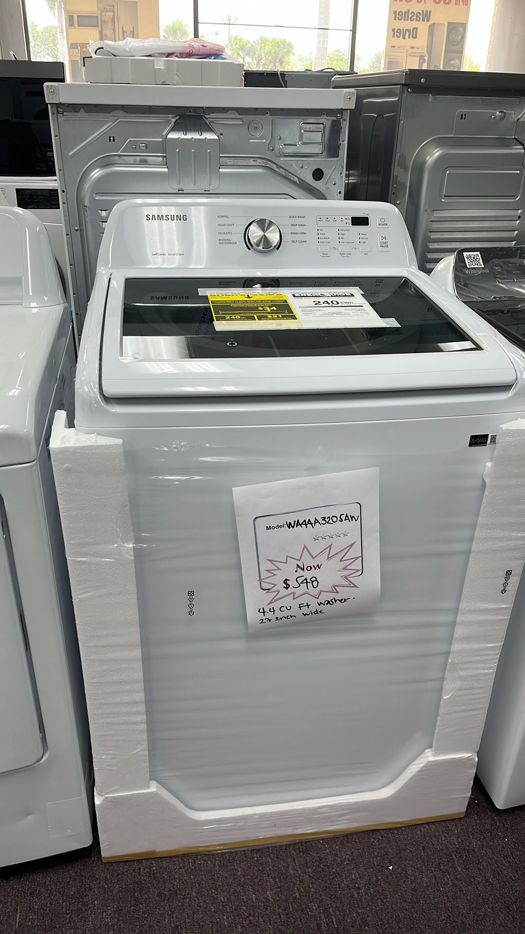 Washer Top Load New Open Box 1 Year Warranty