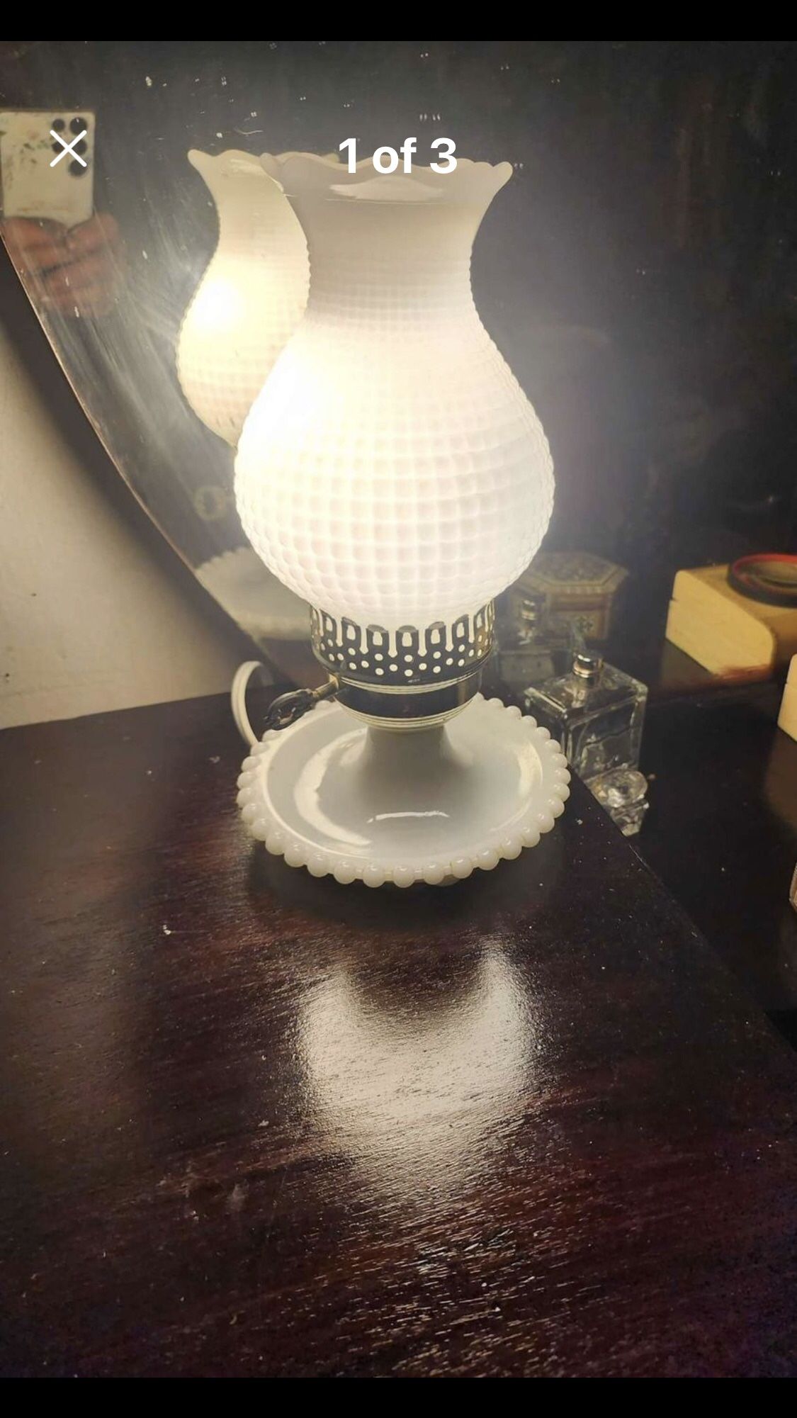 Vintage Hobnail Table Lamp