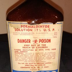 antique formaldehyde bottle