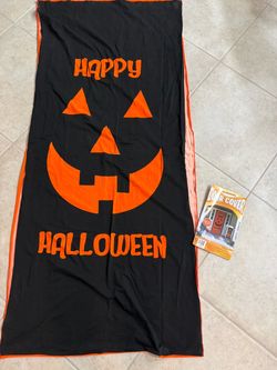Happy Halloween Jack-O-Lantern Door Cover