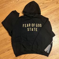 Fear Of God Essential Fleece Black Hoodie/ Size：XS-XL