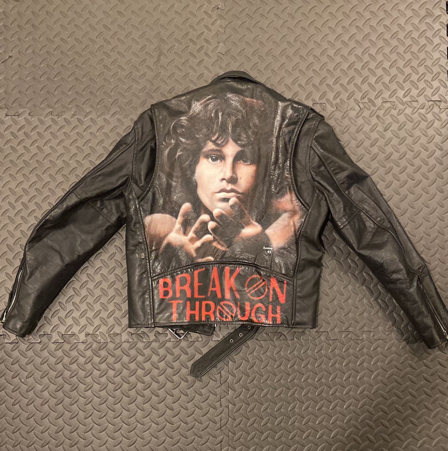 Vintage Motorcycle Jacket (Custom Painted)