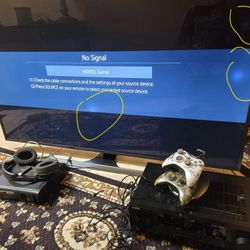 TV/receiver/ Xbox 360+2 Controlers 