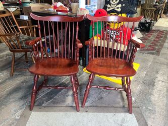 antique Wood Armchairs