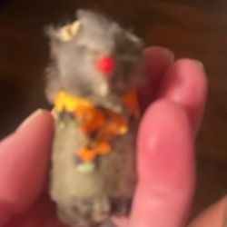 Real Fur Made In Germany Mouse Toy Cute 