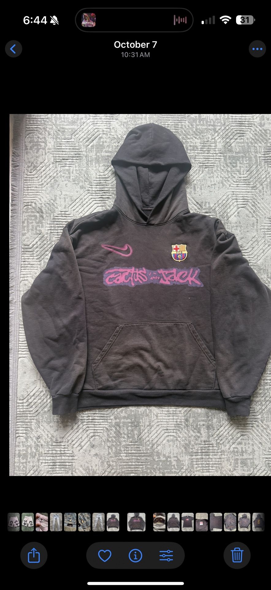 Travis Scott Nike Barcelona Hoodie XL