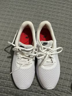 White nike running shoes, size 9 women's