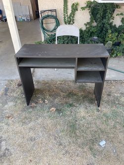 Black Computer Desk with Shelves
