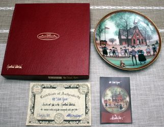P. Buckley Moss “the School House” Collectors Plate w/COA
