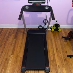 Foldable Walking Pad Treadmill with Handle Bar for Home