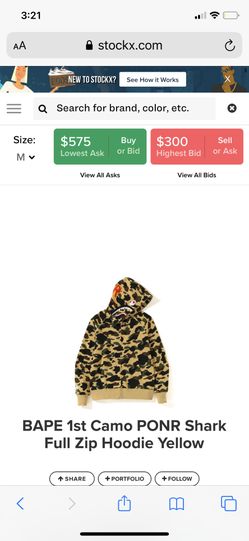 Yellow Bape 1st NOT reissued size Med