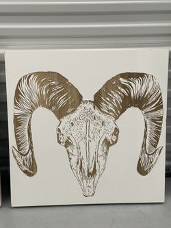 Ram Skull Wall Art 11.5"x11.5" Made for Z Gallerie