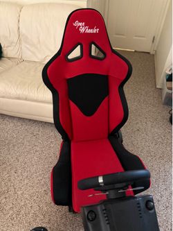 Racing wheel simulator seat