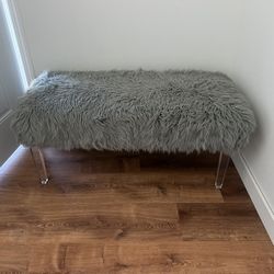 Faux Fur Bench 