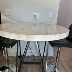 Marble Dining Table And Stools/chairs