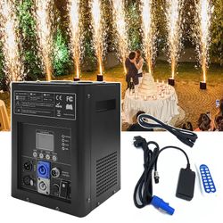 Electronic Spark Machine, 600W Stage Fountain Spark Machine, DMX512 / Remote Control Fireworks Fountain, Jet Height 1-5M, DJ Party, Large Performances