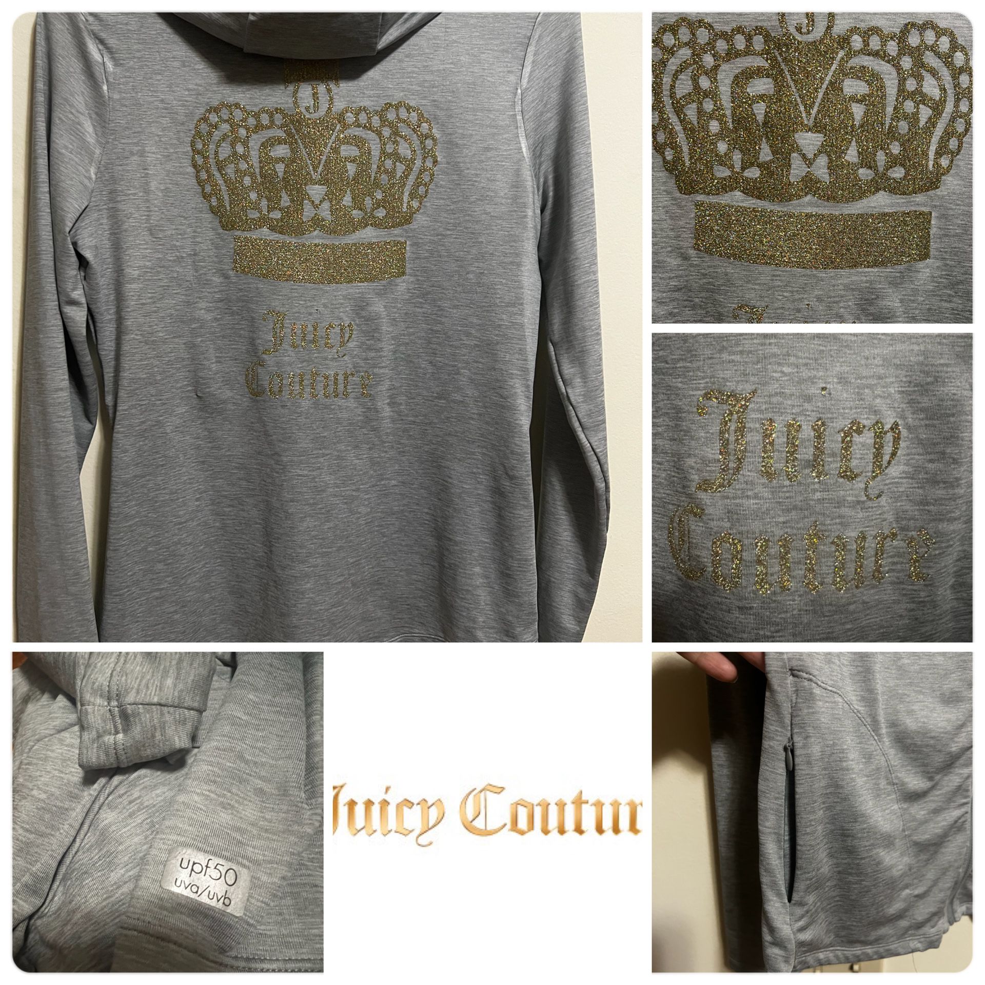 Hoodie With Gold Glitter Juicy Logo By FJDezigns 