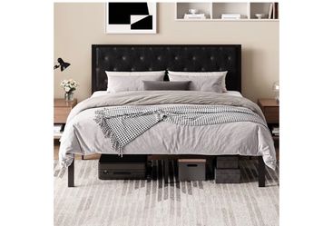 King size bed frame with mattress